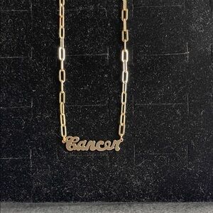 Anthropologie Zodiac Cancer Gold Necklace.NWT
